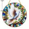 2D Flat Acrylic Charming Dove Stained Style, Suitable for All Seasons, Nurseries, Vintage Home Decor Wall for Bar Kitchen, Restaurant Shop Wall Decor