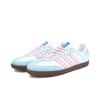Adidas Originals SAMBA OG Slip Resistant Abrasion Resistant Low top Skateboard Shoes Unisex Blue Pink B75806(Team354-)