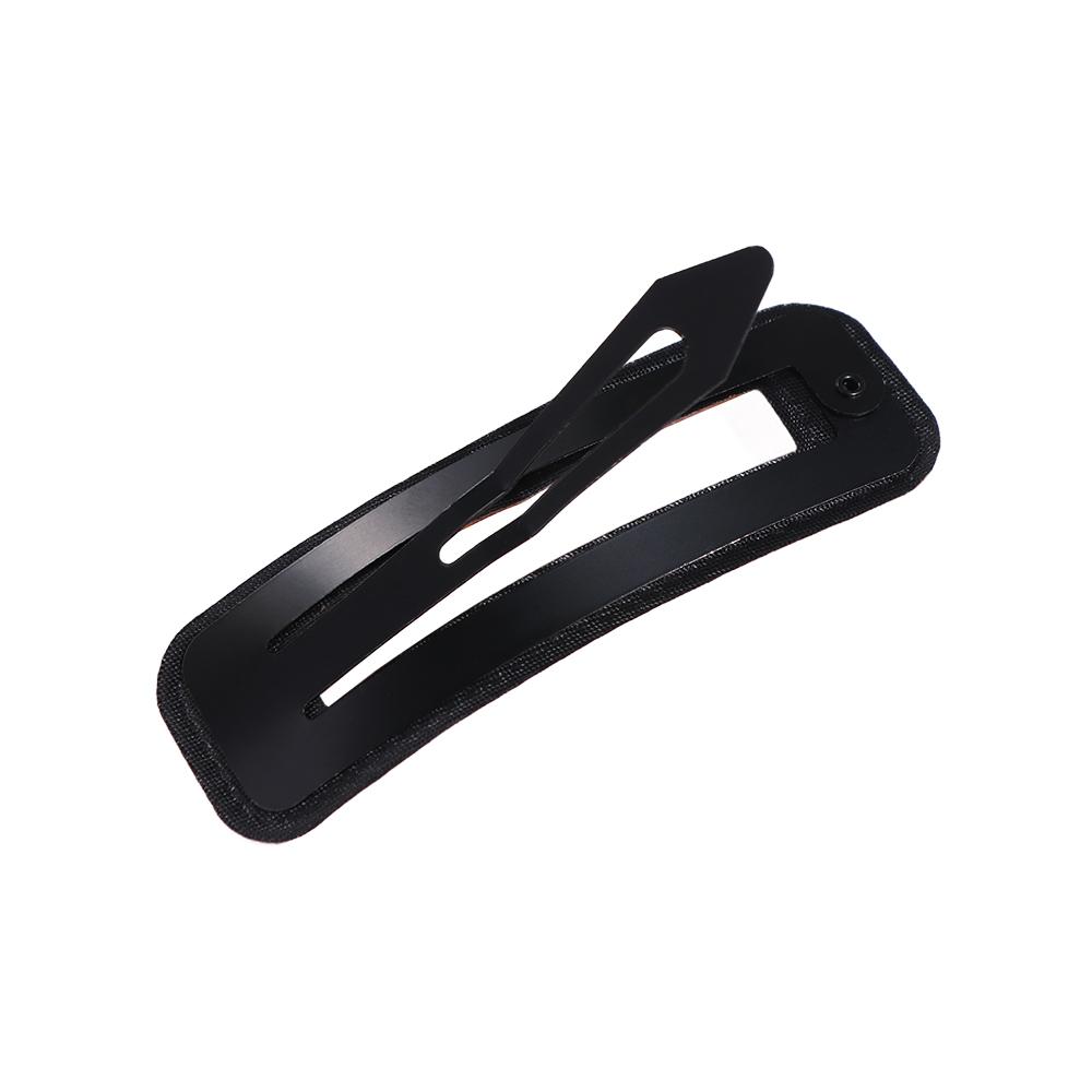 Candy Color Girl Hairpin Geometry Side Clip Personalized Square Leather Hair Clip  Children