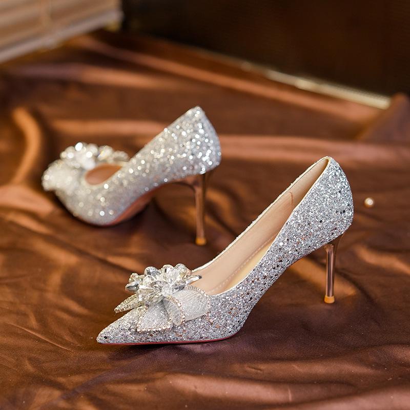 Kristall Schmetterling Brautschuhe - Bequeme Hochzeitsschuhe für Frauen