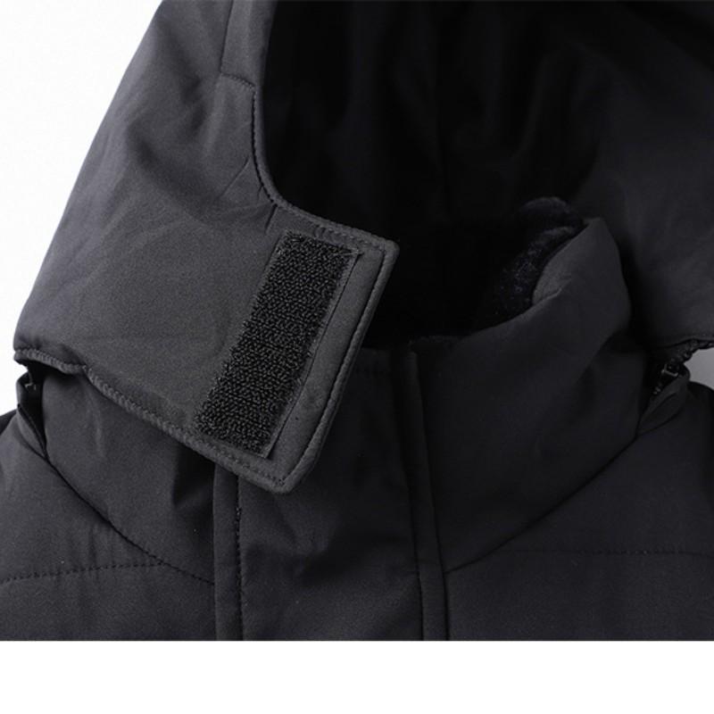 Pánské tlusté zateplené kabáty bomber bundy Pánské tlustší Teplé plyšové bundy s kapucí Kabát s kapucí Fleece Pánské bundy Outwear Jaqueta Masculina