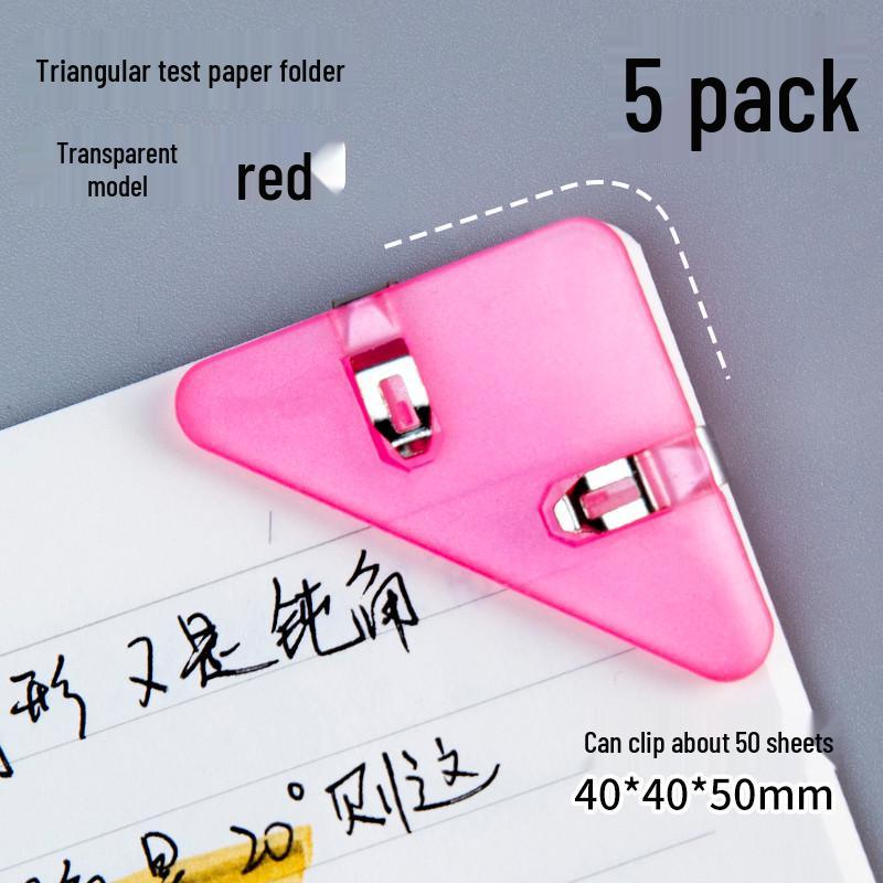 

Multifunctional Right-Angle Triangle Clip: Anti-Curling Book & Paper Holder