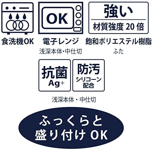 Iwasaki Industries 3-Way Slim Easy-Care Lunch Box, B-1484 KN, Khaki