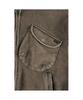 Ertr Chest Pocket Hoodie Zip Up Brown