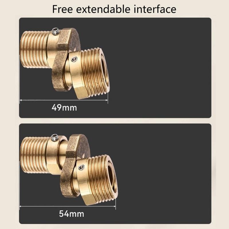 Wall Mounted Angle Adjustment Shower Faucet Adapter 360 Degree Rotating Adjustable Leg Copper Angled Curved Foot
