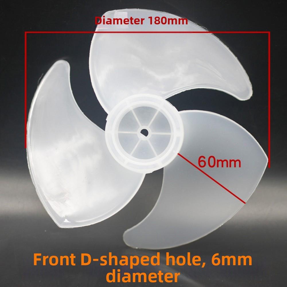 D hole Mount Fan Blade for Turbo Floor Fan PVC 3-Blade Air Circulation Replacement Compatible with Common Models