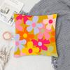 Flower Smiley Face Pillow Case Fashion Square Pillowcase Bedroom Sofa Room Ins Decoration Leisure