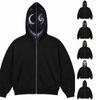 Halloween Cosplay Face Printed Long Sleeve Hoodie Men's and Women's Fashionable Casual Sports Top