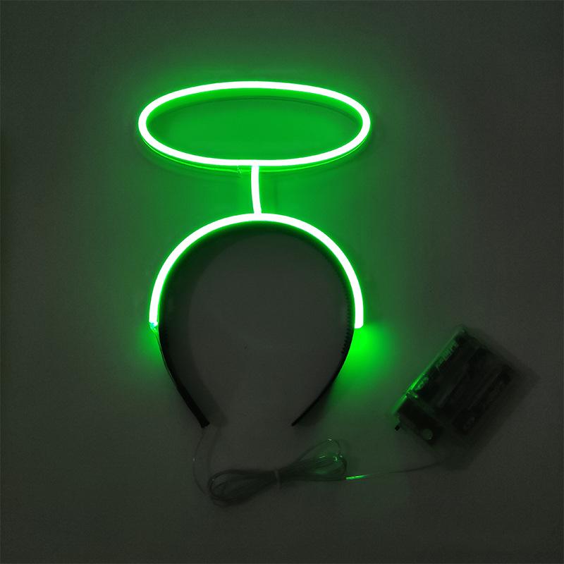Светодиодный неоновый нимб ангела, светящийся ободок для Рождества, Хэллоуина, концертов, украшения и костюмов