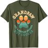 Grandpaw Dog Grandpa Grandfather Funny Grand Paw Retro Men T-Shirt