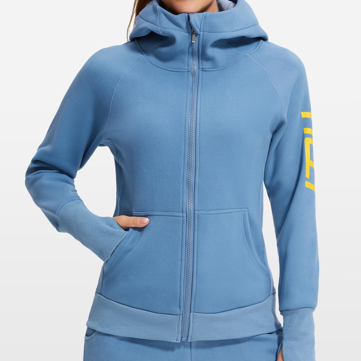 

Куртка с капюшоном и брюки из флиса «Серебристая лиса»: Толстый, Теплый, Комплект на молнии для Бега и Спорта Medium