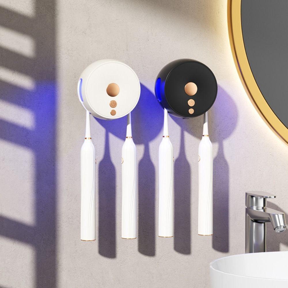 Wall Mounted Toothbrush Sterilizer USB Charging Drying Toothbrush Holder  Bathroom Storage