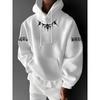 Men's Autumn/Winter Letter Print Hooded Sweatshirt Versatile Casual Loose Fit Perfect Holiday Gift