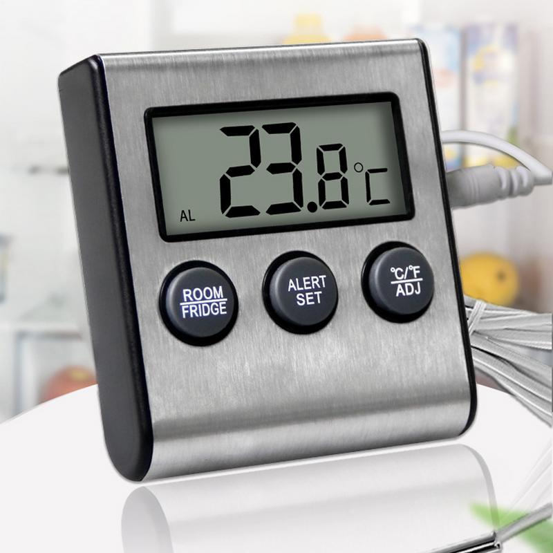 Refrigerator Temperature Gauge Small Fridge Temperature Gauge LCD Display Freezer Temperature Alarm Refrigerator Temperature