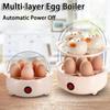 Multi-layer Egg Boiler Automatic Power Off Egg Poacher Breakfast Machine for Home Dormitory