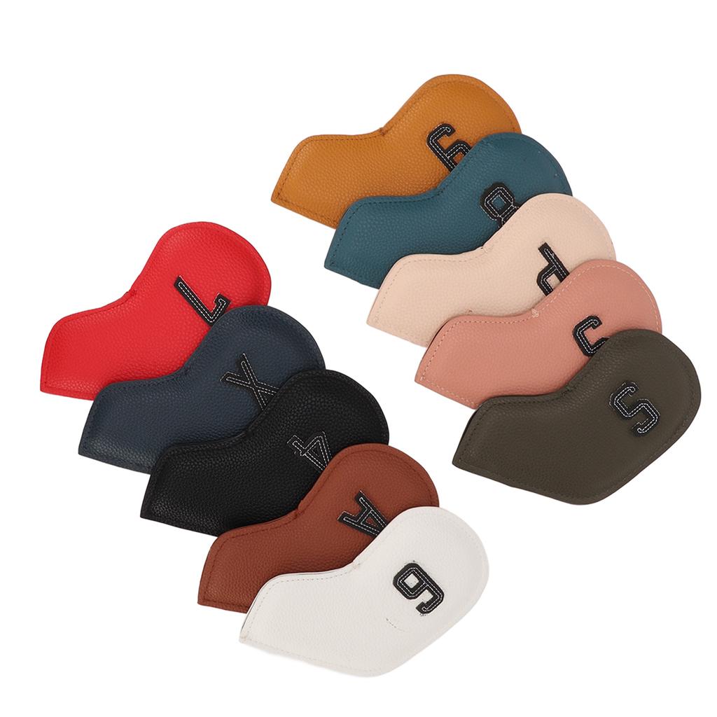 10PCS Golf Iron Head Cover Waterproof PU Numerical Golf Iron Headcover for Outdoor Sports
