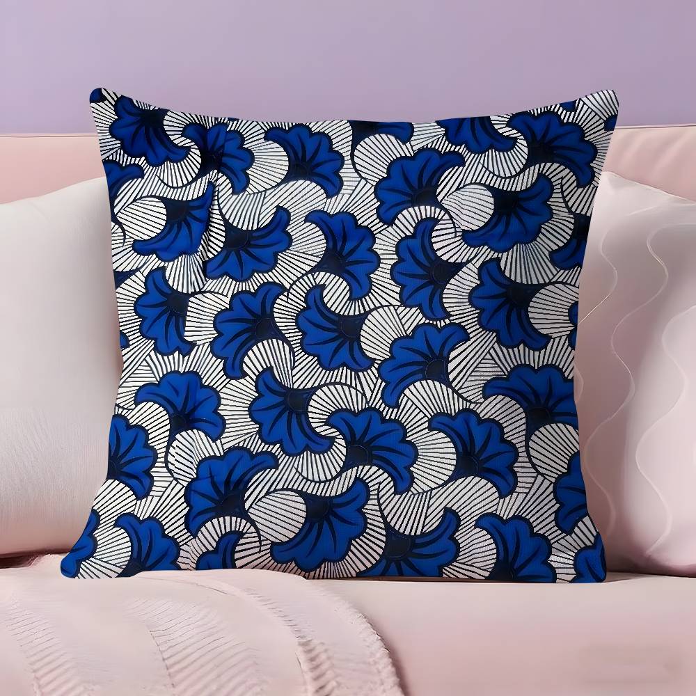 African Style Print Pillow Case  Ultra Soft Skin Friendly Fabric Cloud Like Comfort & Concealed Zipper