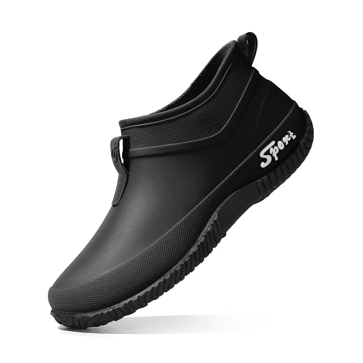 Женские нескользящие резиновые сапоги для сада, легкие туфли, модные резиновые сапоги 40 чёрный