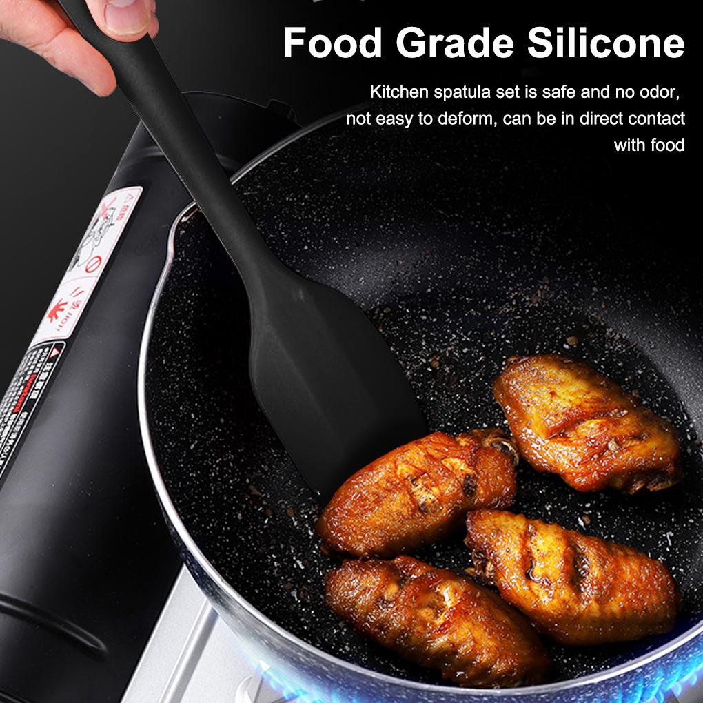 7 Pieces Silicone Spatulas Set Oil Brush Brush Cake Scrapers Kitchen Baking Utensils Tools for Cooking Mixing