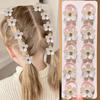 10pcs Durable Floral Elastic Hair Ropes High Elasticity Braiding Elastic Rubber Bands  Leisure
