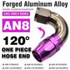 Capăt furtun AN8 dintr-o bucată Aliaj de aluminiu forjat Adaptor racord combustibil pivotant Str0° 45° 90° 120° 150° 180° Interfață Violet SK CUSTOM