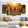 5 Panels/Set Waterfall Posters Canvas Painting Landscape Lake Pictures Canvas Prints Wall Art For Living Room Modern Home Decor