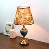 Chinese Retro Ceramic Table Lamp - Warm LED Bedside Light with All Copper Design for Bedroom or Wedding Room