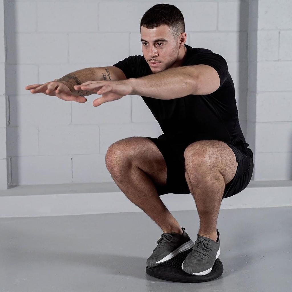 TRNR Trainer Balance Disc with Air Baseball Core Strength and Fitness Pump, Board, Training, Training, Pilates, Diet,