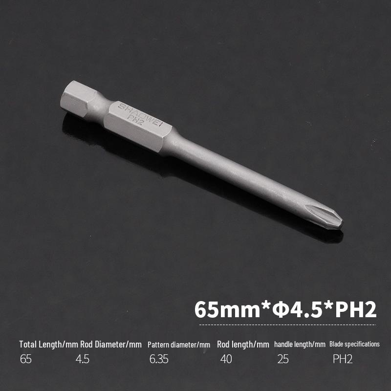 Magnetic Phillips Electric Screwdriver Bit Set (3/4/5/6mm) - S2 Steel Extension