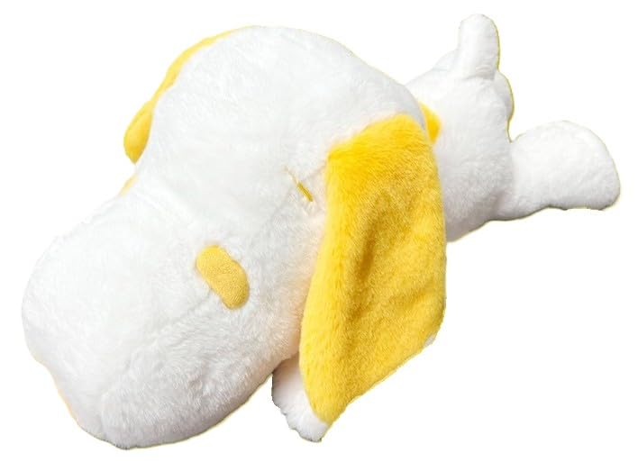 

Snoopy Lying Down Big Plush Toy Total Length 58cm White Yellow