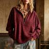 Leopard Print Half Zip Sweatshirt Female Fashion Stand Collar Long Sleeve Oversized Loose Pullover Sweatshirts Vintage Hoodies