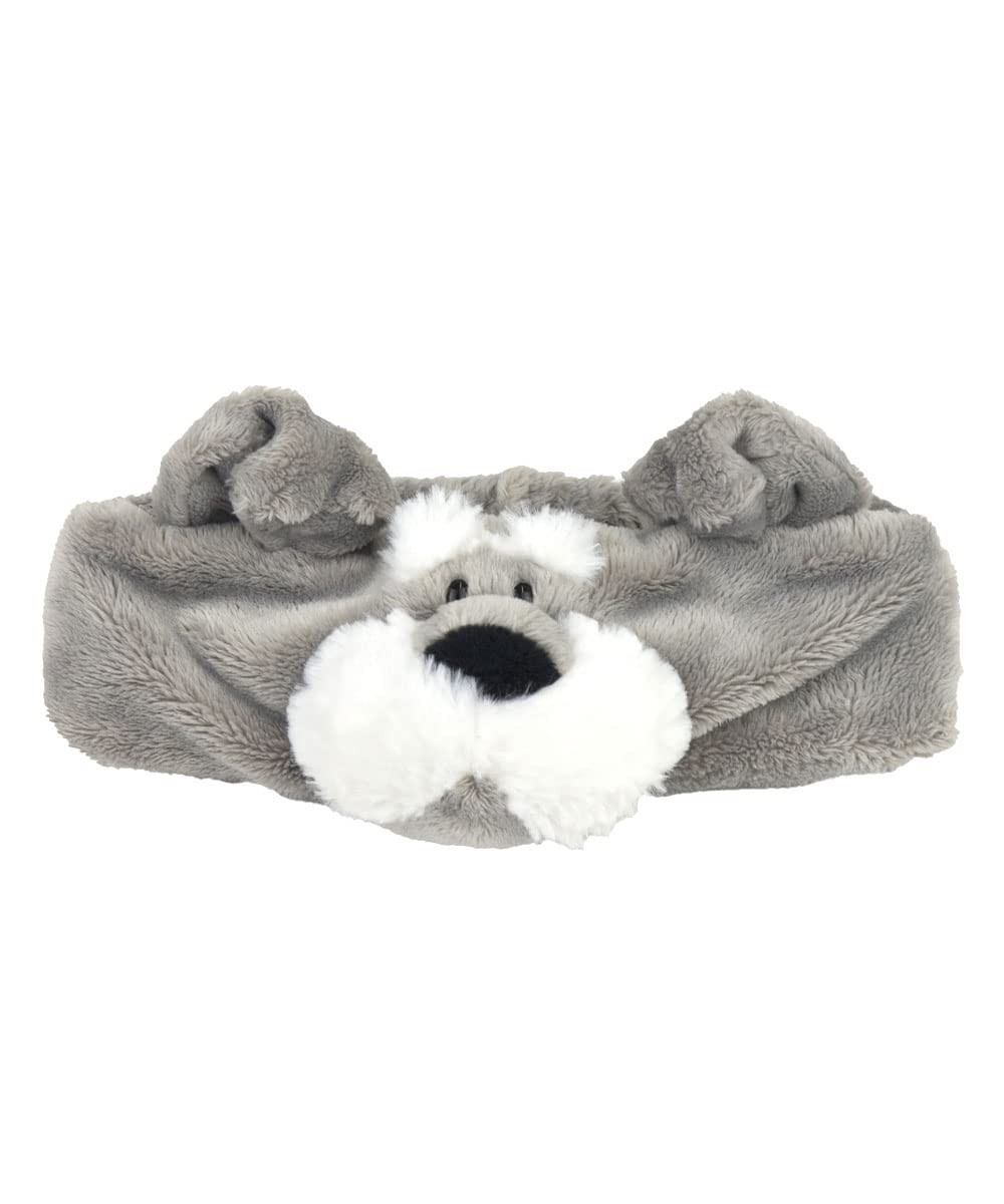 

NICI Niki Fluffy Hairband, Relaxing, Makeup, Face Washing, Home Time, Animal, Schnauzer, Dog, Gift, Gray
