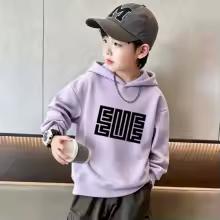Y2K latest trendy letter-printed children's hooded sweatshirt for autumn and winter daily wear and warmth retention