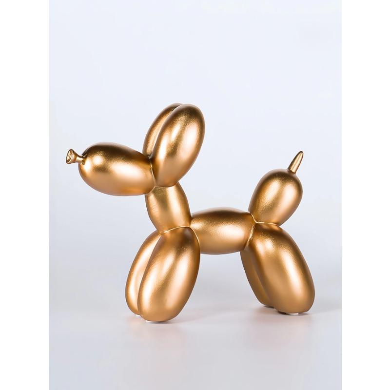 1pc Handmade Resin Balloon Dog Statue Ornament - Cute White Animal Sculptures for Home Decoration and Valentine's Day Gifts, Bir