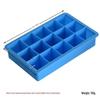 15-Cavity 3D Square Silicone Ice Cube Mold with Lid