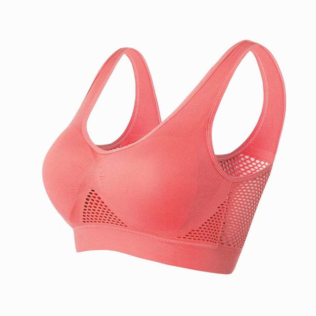 Plus Size Cross-Border Sports Bra with Mesh Back for Yoga and Running