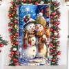 Christmas Door Decoration Festival Party Background Decoration Santa Decoration Tapestry