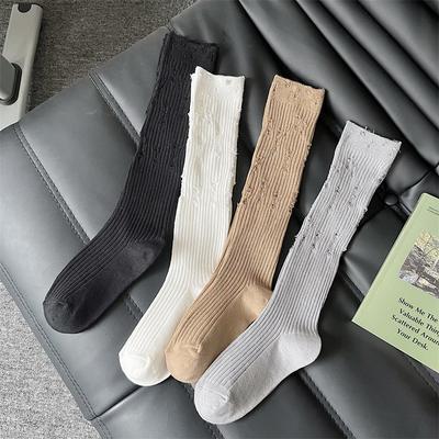 Female Spring and Autumn Fashion New Street Hole Long Leg Beggar Socks
