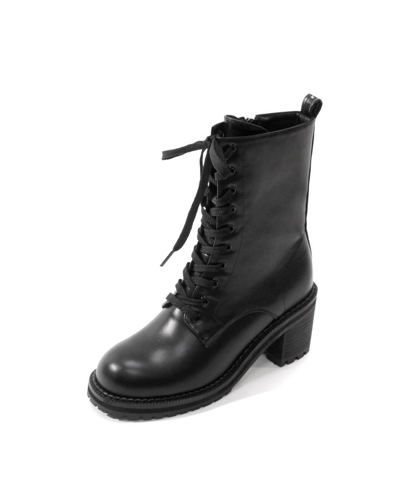 Shoehi Rita Lace-Up Walker Heel Boots (2 Colors)_B1715