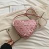 Unique Niche Design Heart-shaped Bag for Women's  New Summer Versatile Crossbody Bag Exquisite Super Hot Peach Heart Bag