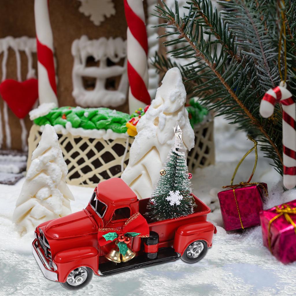 Jul Lastbilsdekoration Röd Hemdekorationer Bordsdekorationer Modell Vintage