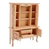 1:12 Scale Dollhouse Miniature Cabinet Wooden Unpainted Miniature Cupboard with Drawers