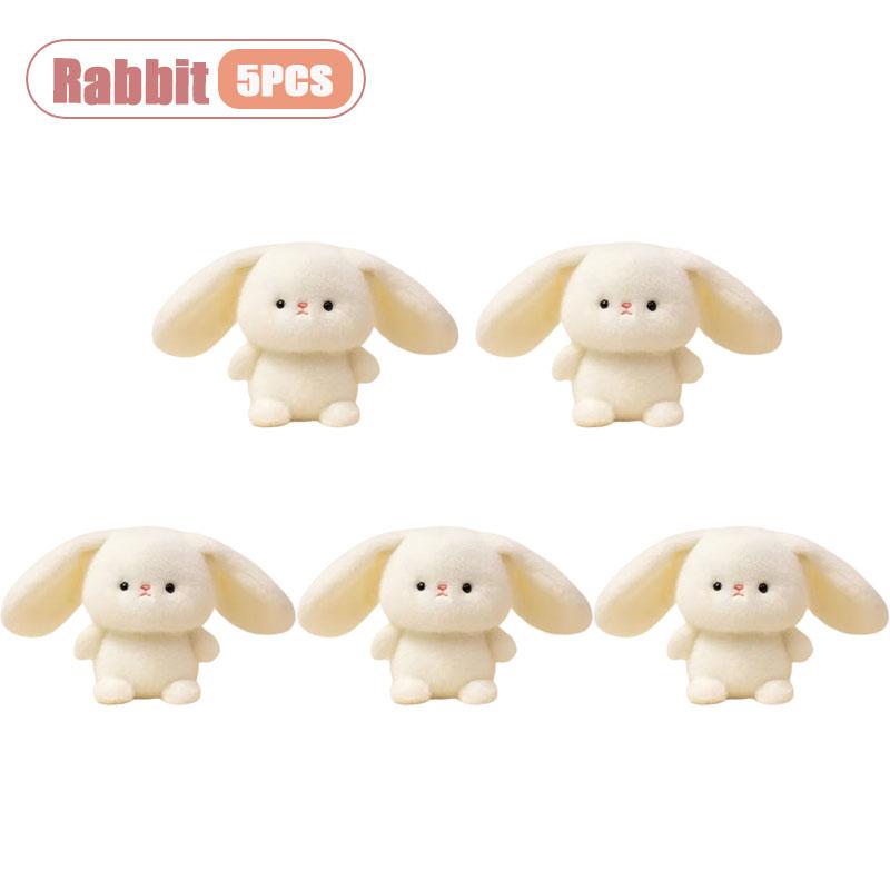 1-5PCS Cute Desk Companion Plush Stuffed Animal Kawaii Desktop Ornament Study Work Buddy Birthday Gift for Kids