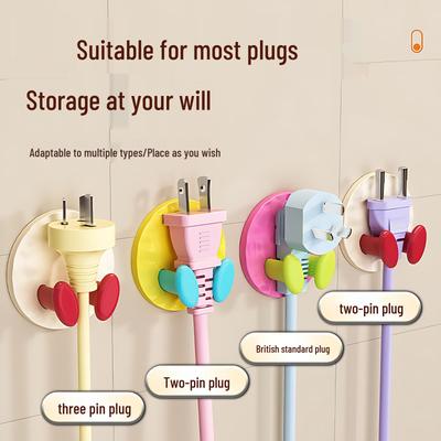Kitchen Power Cord Organizer Hook - Adhesive, Punch-Free Storage Bracket