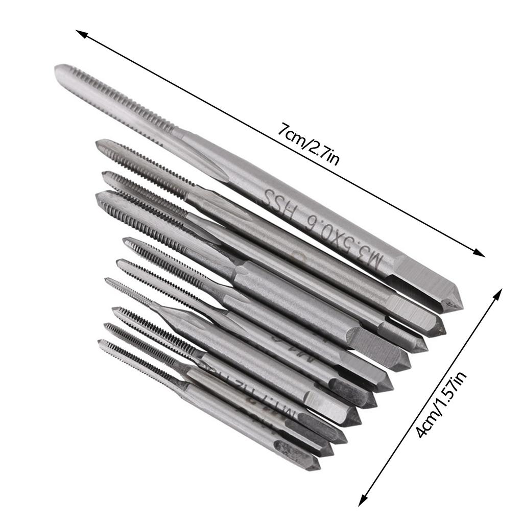 10pcs Mini M1 to M3.5 Machine Hand Tap Thread Wire Tapping Threading Taps For Machining Nuts Or Other Common Thread