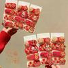 4Pcs New Year Plush Pony Hairpin Atmosphere BB Clip Cute Cartoon Year Of The Horse Hair Clips Red Series Hair Accessories Gifts