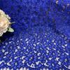 Lace Fabric 150x150cm for Dresses Clothes Sewing White Blue Hollowed-out Plain Cloth Heavy Press Yarn Three-dimensional Mesh