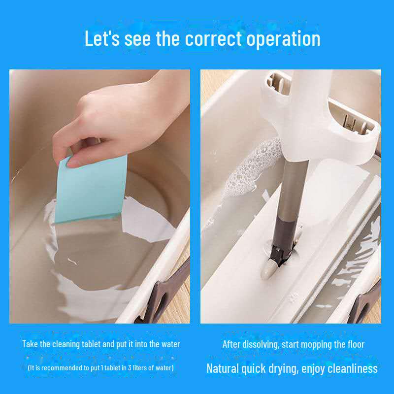 Multi-Effect Floor Cleaning Tablets: Disposable, Fragrant Cleaner for Mopping, Polishing, and Brightening Wood and Tile Floors