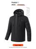 Unisex Smart Heated Winter Jacket with Hood - Rechargeable and Temperature-Controlled.