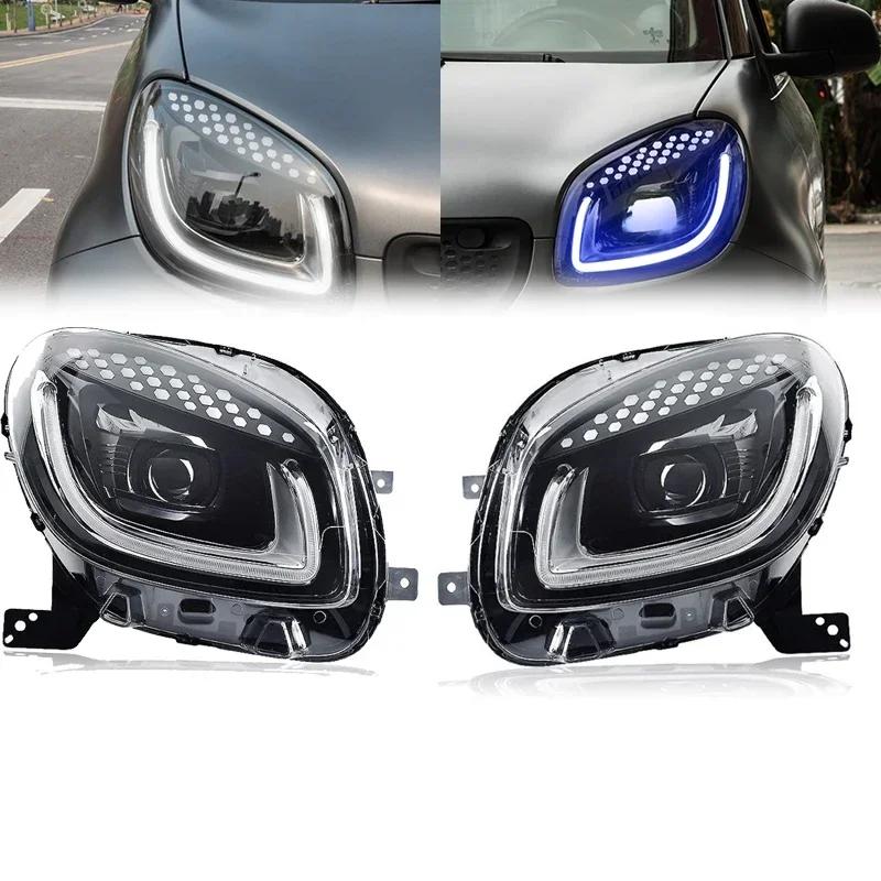 amcsvg1 Pair Car Styling LED Headlamps For Benz Smart 453 Fortwo Forfour 2015-2019 LED DRL Headlights Headlamps Smart Car Accessories
